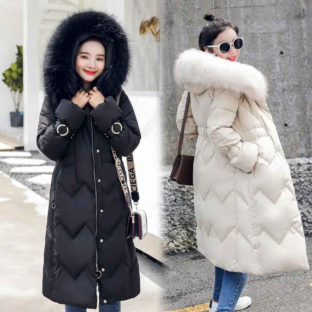 

2019 Winter Women's Down Jacket Long Thick Down Coat Women Down Jacket Female Down Coats Woman