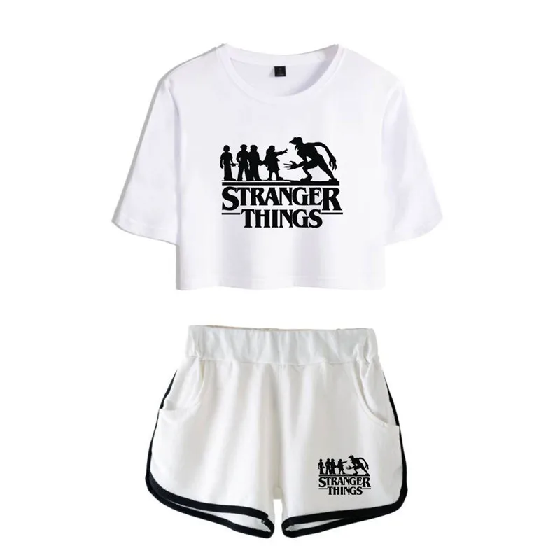 COSREA Stranger Things Costume T Shirt Shorts Two Piece Suit Girls Women 3d Print Tees Eleven Sports Sets -Zentai shop online H60b749de56364658b528c19ce851fdb5Q.jpg