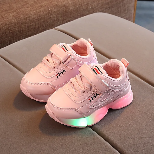 Baby Toddler Boys Girls LED Light Up Shoes Snow Boots 1-6 Years Old Kids Luminous Winter Warm Sneakers Boots