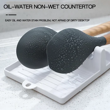 

Plastic Silicone Non-Slip Pad Multi-Functional Shelf Tools Kitchen Spoon Pad Spatula Shelf Tableware Storage Rack Kitchen Rack