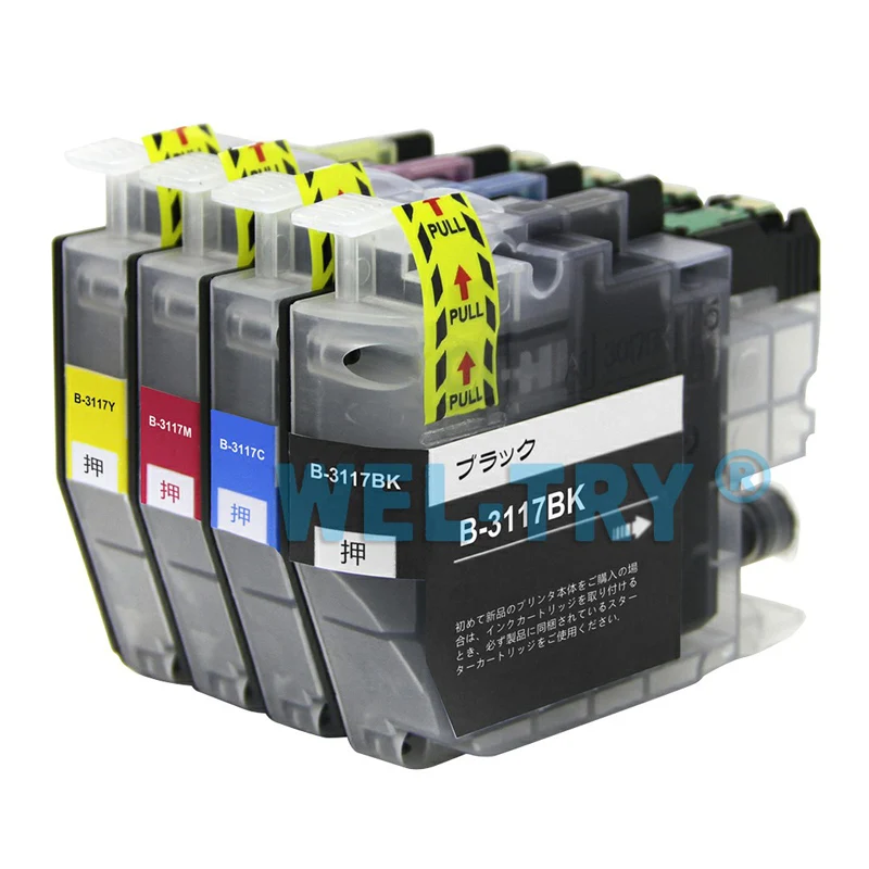 LC3117 картридж для принтера brother MFC-J6580CDW MFC-J6980CDW, полные чернила с чипами