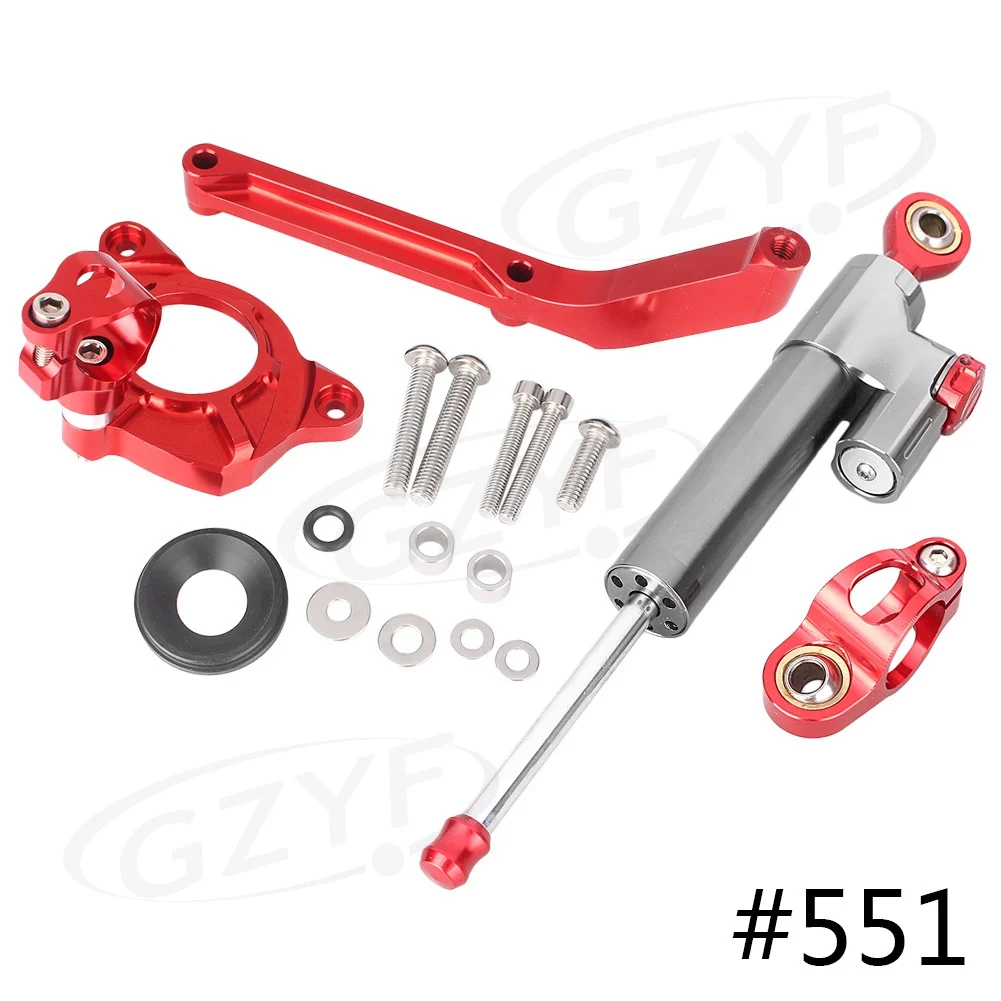 

Motorcycle Steering Damper Stabilizer Control w/ Bracket Holder Mounting Kits for Kawasaki Z1000 2014 2015 2016