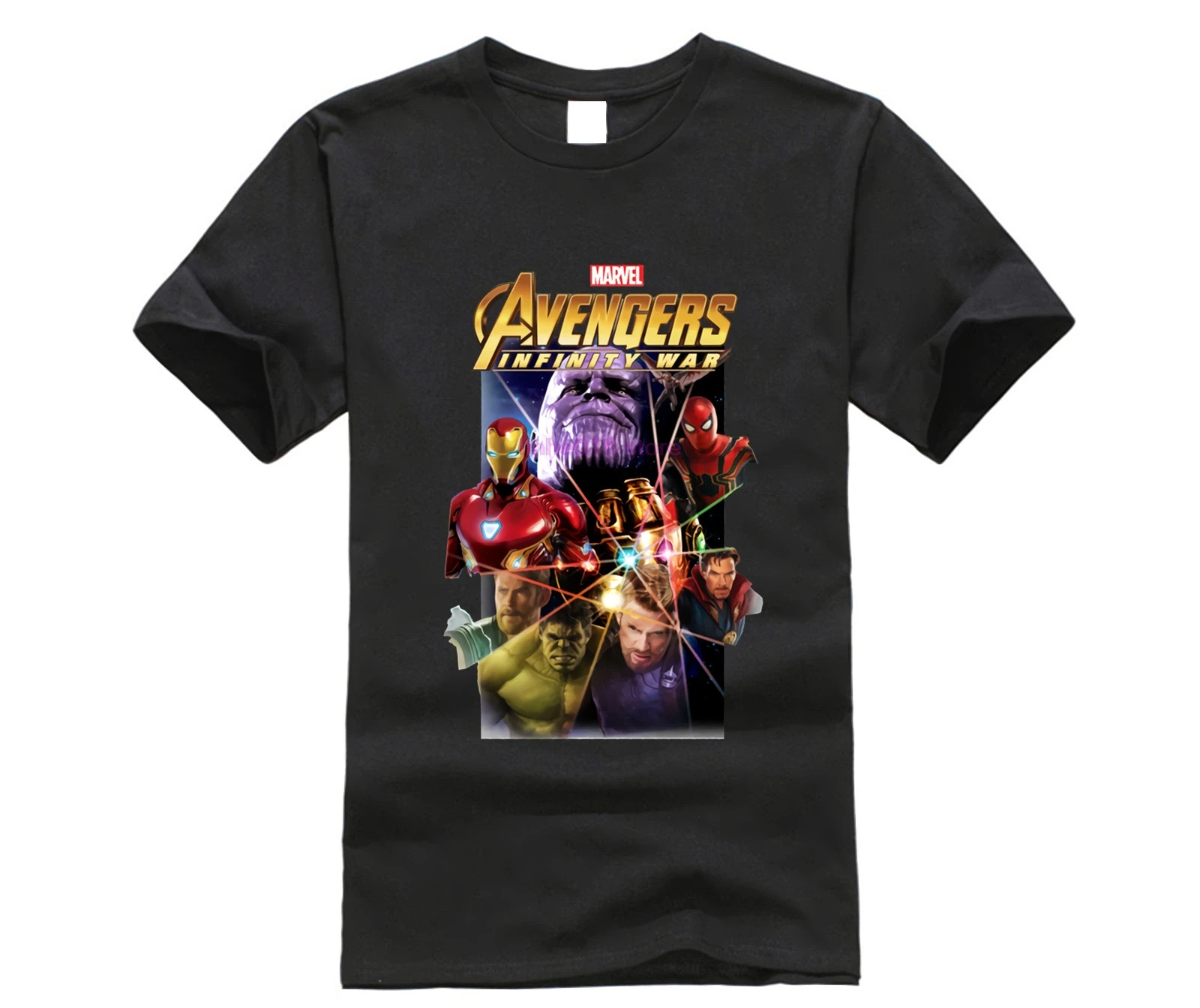 Мужская футболка с круглым воротником из чистого хлопка Infinity War Thanos лидер продаж