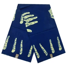 Оригинальная Настоящая Африканская ткань Базен Воск Принт ткань Анкара ткань хлопок Дамасская африканская Базен ткань для платья 6 ярдов 12404