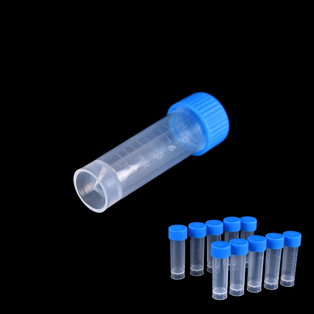 Kit 50 Provette Di Plastica Trasparenti Con Tappi A Spinta - 100mm X 12mm