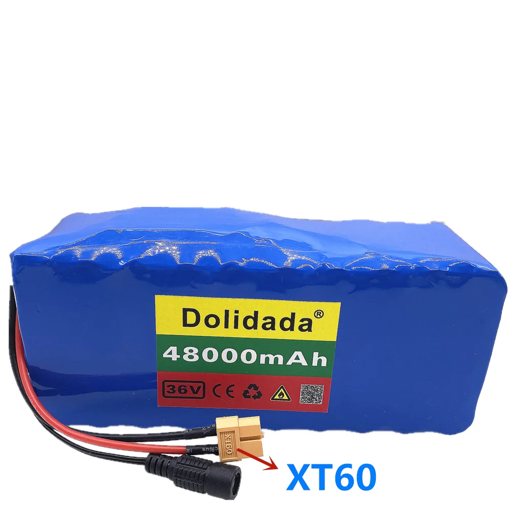 XT60 интерфейс батареей 36В 10S4P 48Ah батарейный блок 500W высокая мощность батареи