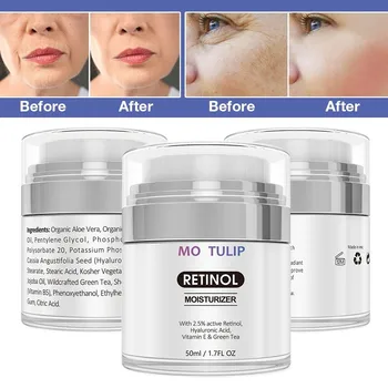 

MO TULIP Retinol 2.5 Moisturizer Face Cream Hyaluronic Acid Hydrating Moisturizing HA Cream Anti-aging Serum Anti-wrinkle