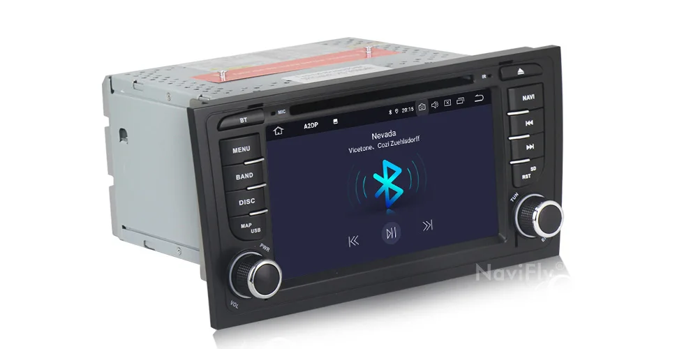 Best NaviFly IPS Screen DSP Android 9.0 Car DVD For Audi A6/S6/RS6 1997-2001 2002 2003 2004 GPS Navi Wifi Stereo Autoradio DAB Mic BT 18