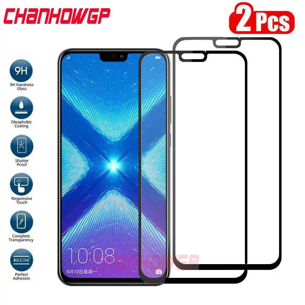 2 шт. 9H полное покрытие закаленное стекло для Huawei mate 20 mate20 pro P20 Lite на Honor 8 10 8X 8C