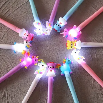 

1 Pcs Creative Cute Unicorn Light Bulb Gel Pen School Office Writing Signing Pens Stationery School & Office Christmas Gifts