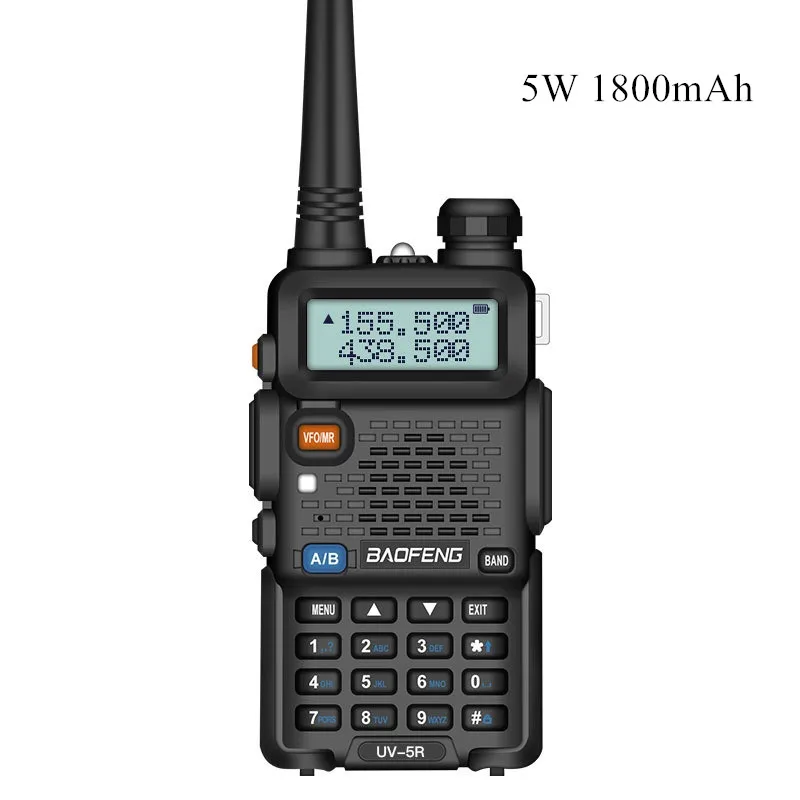 5W 1800mAh Обновление 8 Вт BaoFeng UV-5R рация VHF/UHF удобный двухдиапазонный CB двухсторонний радиоприемопередатчик 3800 мАч литий-тиевая батарея - Цвет: 5W 1800mAh