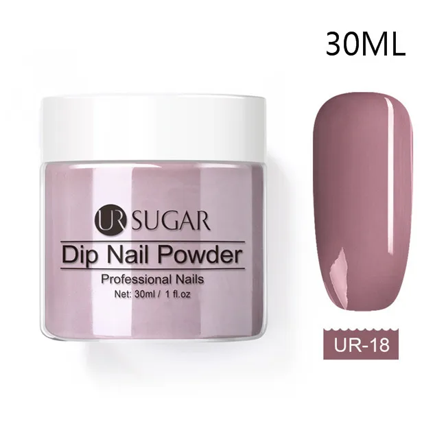 30ML Color 18 Ur Sugar 5 мл желе розовый Dip порошок для ногтей градиент французские ногти погружение порошок блеск украшение натуральный сухой без лампы - Цвет: 30ML Color 18