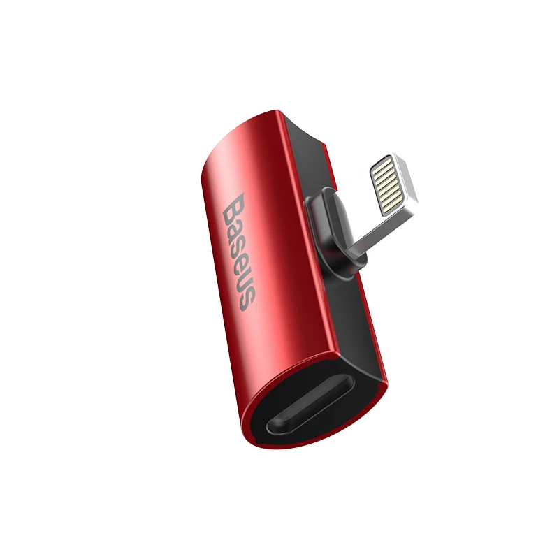 2 в 1 для apple lightning до 3,5 мм разъем для наушников адаптер аудио Зарядка конвертер для iPhone xs max xr x 8 7 6s plus наушники - Цвет: Красный