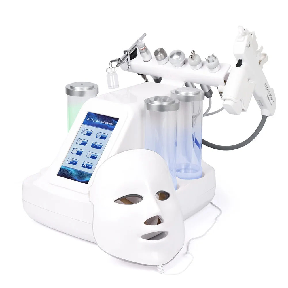 

8 In 1 Hydra Dermabrasion RF BIO Light Spa Facial Machine Water Jet Hydro Diamond Peeling Microdermabrasion Beauty Device