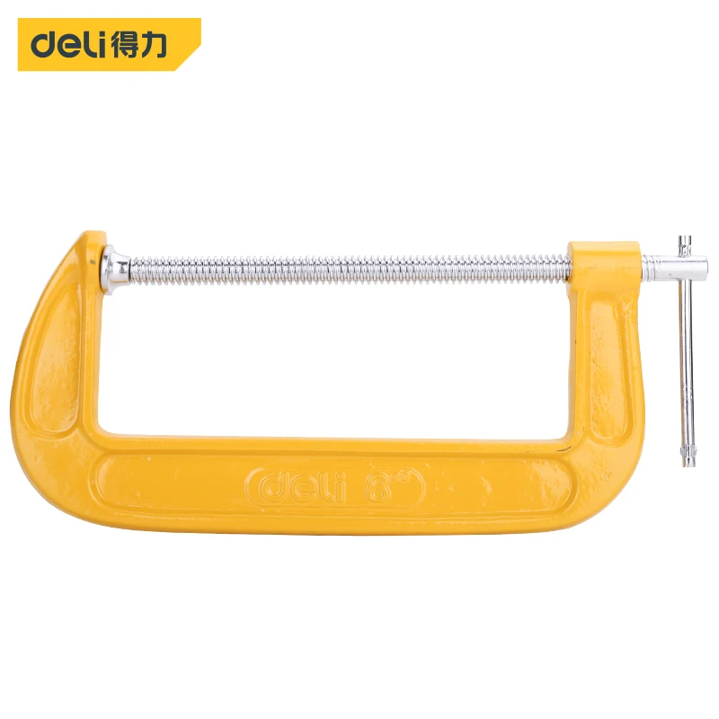 

Deli Duty G Clamp 8'' C-Clamp Metal Carpenter Handyman Vise Grip Hand Tool For Wood Working DIY Hand Tools Alicates High Quality
