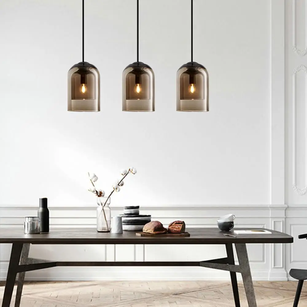 

Glass Ceiling Pendant Light Fixture, Modern Chandelier for Restaurant Bar