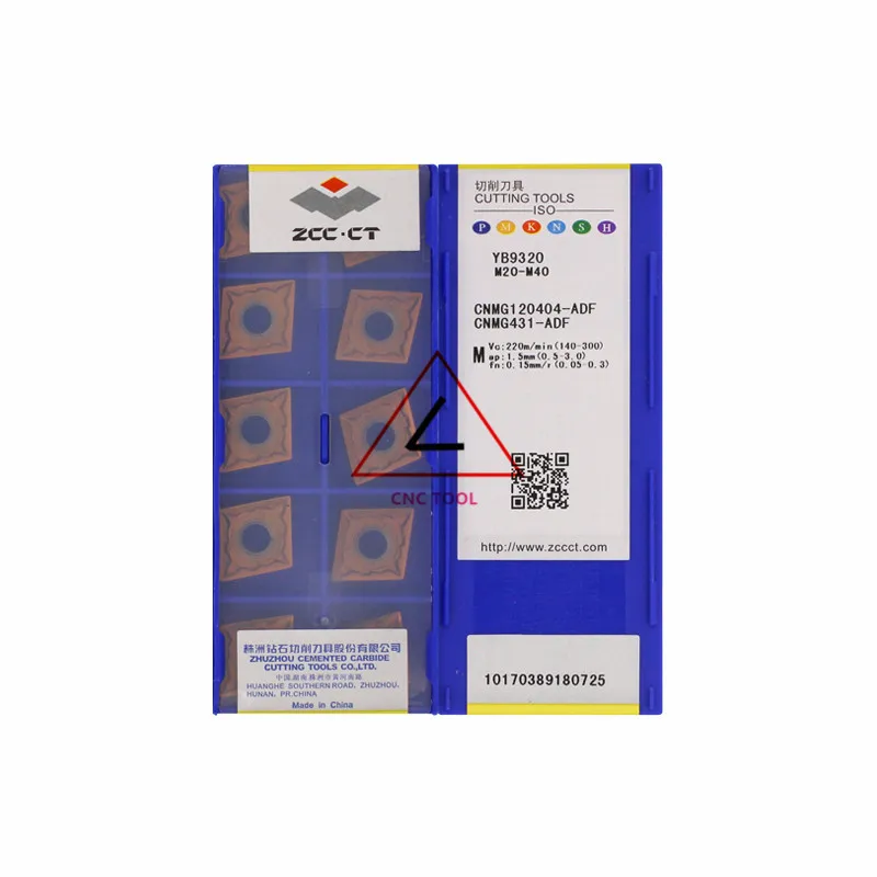 

10 шт. оригинальных китайских токарных вставок CNMG120404-ADF YB9320 ZCCCT