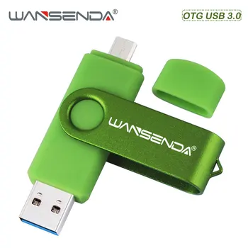 

New WANSENDA usb 3.0 USB Flash Drive Dual Drive OTG Pen Drive 256GB 128GB 64GB 32GB 16GB Pendrive for Smartphone/Tablet/PC