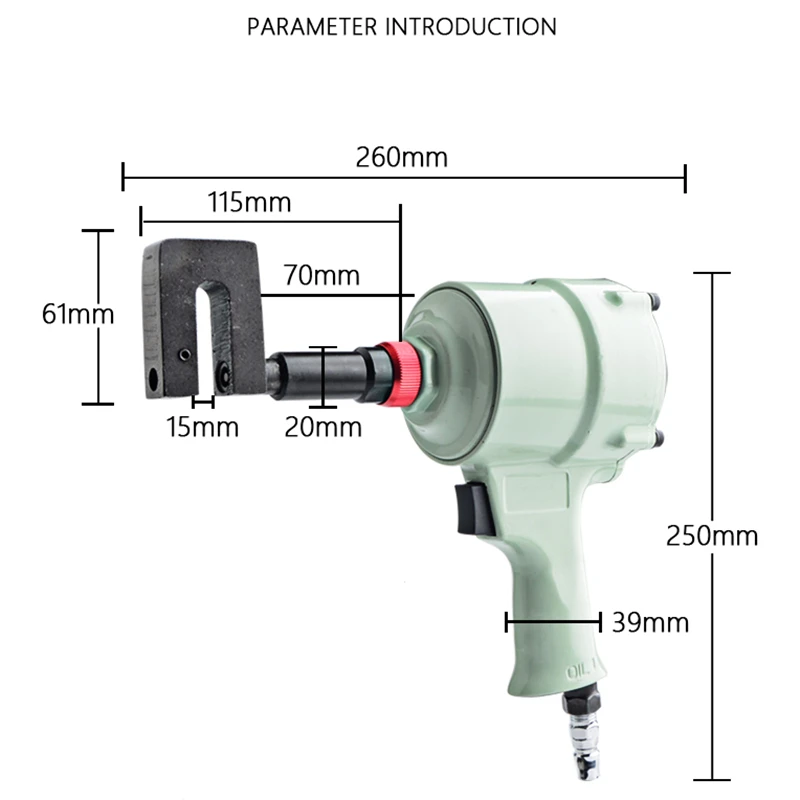 Perforateur pneumatique injuste pour métal SS, perforateur de