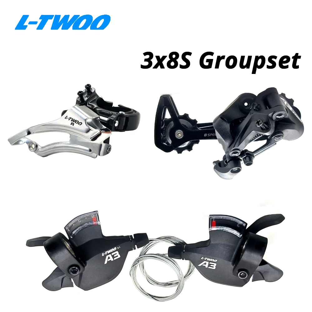 LTWOO A3 3X8 24 Speed Derailleurs Groupset 8s Shifter Lever Front Derailleur 8 Speed Rear