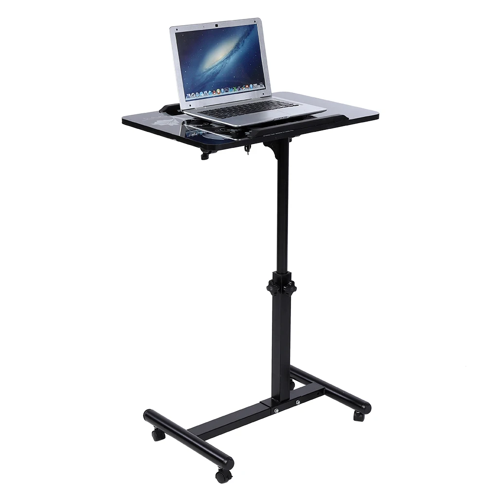 

Dropshipping Notebook Computer Stand Removable Laptop Desk Multifunctional Notebook Stands With Wheels Fan Bed Sofa Books Snack