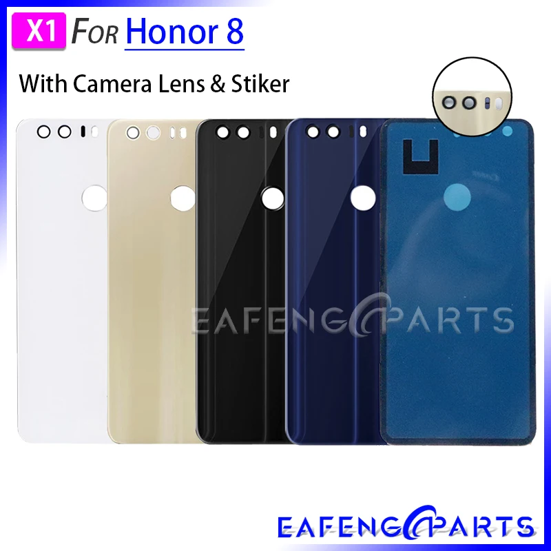 

Battery Back Cover For Huawei Honor 8 Housing Battery Door Back Cover Glass Rear Panel with Camera Lens Replacement