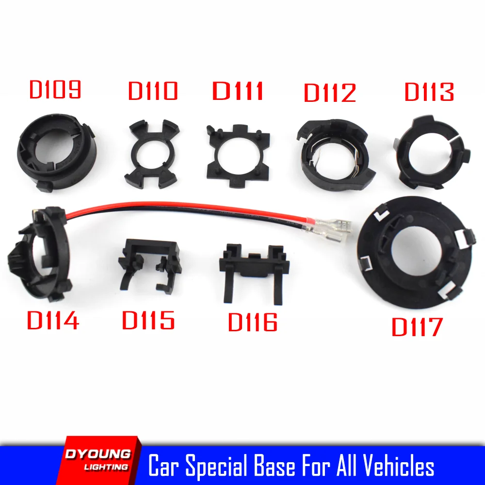 Replacement Parts 2pcs Black Plastic Auto Car Headlight Bulb Base