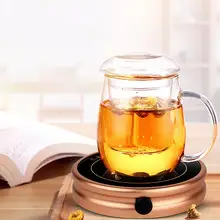 Американский трехслойный Теплоизоляционный подстаканник из алюминиевого сплава с подогревом, постоянный теплый подстаканник, термостат, подстаканник