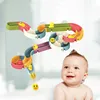 Baby Bath Toys Water Slide Track with Suction Cup Ducks DIY Marble Race Run Assembling Bathroom Bathtub Kids Toy Children Gifts 6