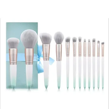 

Powder Foundation Blush Eyeshadow Liner Brow Lip gloss Highlight Contour Tools Kit Professional Makeup Brushes Set 12pcs