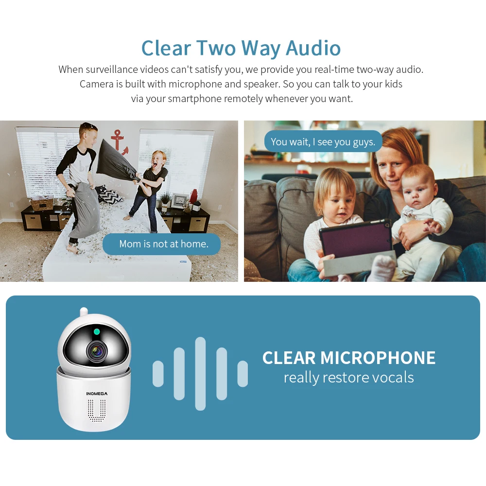  INQMEGA 1080P 720P Mini Home Security IP Camera Two Way Audio Wireless Camera Night Vision CCTV WiF - 4.0001E+12