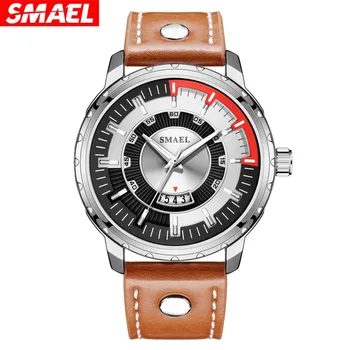 

Smael Watch Men Reloje Hombre Top Brand Luxury Leather Band Men Business watch Quartz Wristwatch Waterproof Watches Ladies Gift