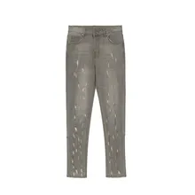Pantalones vaqueros rasgados para hombre y mujer, Jeans de estilo Hip Hop, informales, desgastados, Vintage, color gris, moda coreana, 2021