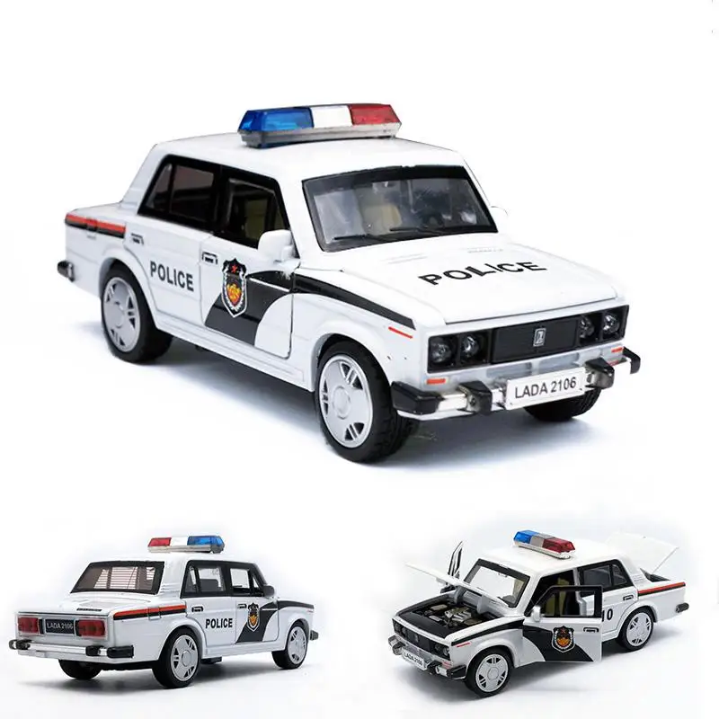 Новая модель автомобиля игрушка доля Lada русский Полицейская машина с литьем под