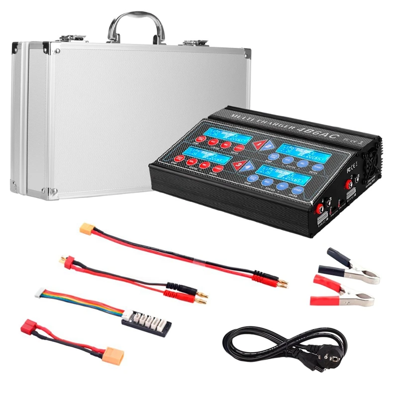 

FFYY-4B6AC 80W 6A Balance RC Charger Professional Multipurpose Discharger for LiPo LiHv LiFe Liion NiCD NiMH PB Battery EU Plug