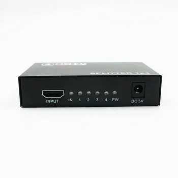 

Hub HDMI 1 In 4 Out Splitter USB Cable HD 3D 4K 4 Port Repeater Durable