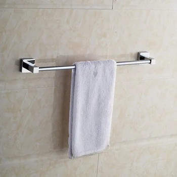 

Square Base Single Rod Stainless Steel Towel Bar Towel Rack Professional Bathroom Shelf Bathroom Pendant