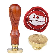 Динозавр Fossil Seal воск печать штамп Винтаж на заказ ваш дизайн Elegangt натуральный Палисандр Ручка уплотнение воск комплект печатей подарок