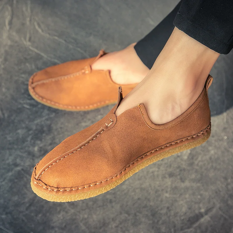 Мокасины мужские из мягкой замши лоферы роскошная обувь для вечеринок брендовые туфли на плоской подошве