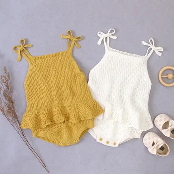 

SZYADEOU Infant Baby clothes jumpsuit комбинезон детский Solid color Summer Cotton Soft Romper Jumpsuit