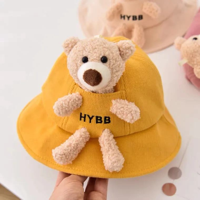 2021 Baby Hat Baby Cute Super Cute Pot Hat Boy Girl Autumn Children Fisherman Hat Baby Boy Newborn Photography Props 2021 new baby bows headband kids hair band girl headdress princess bowknot headbands photography props hair accessories