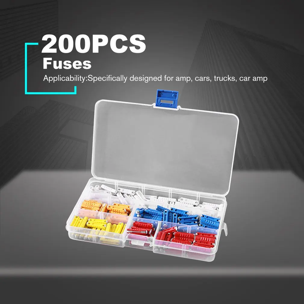 200PCS/Set Ceramic Fuses Automotive Bullet Fuse Car Auto Fuses