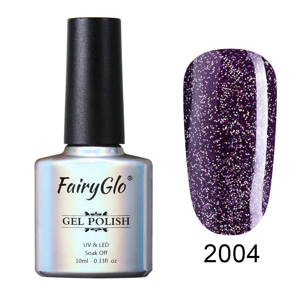 FairyGlo 10 мл Алмазный Гель-лак стойкий гель для ногтей с блестками лак нужно базовое верхнее покрытие впитываемый Гель-лак для ногтей
