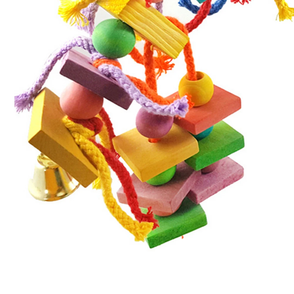 28x8x30 см игрушки для животных попугай птица деревянный разноцветный попугай игрушки прочная клетка для попугая Ара жевательные птицы игрушки для веревочная лестница подвесные игрушки
