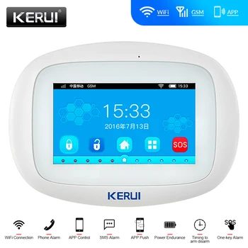 KERUI-sistema de alarma K52 WIFI GSM, pantalla táctil a Color grande de 4,3 pulgadas, aplicación de Control remoto, sistema de alarma de Buglar inalámbrico de seguridad para el hogar