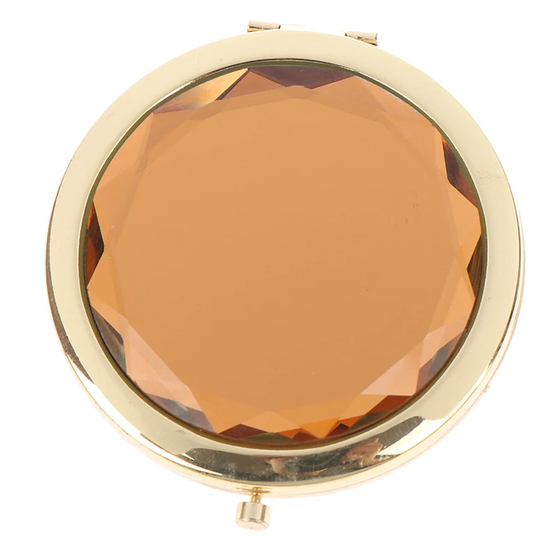 1 шт портативное компактное косметическое зеркальце роскошное круглое Хрустальное индивидуальное складное зеркало