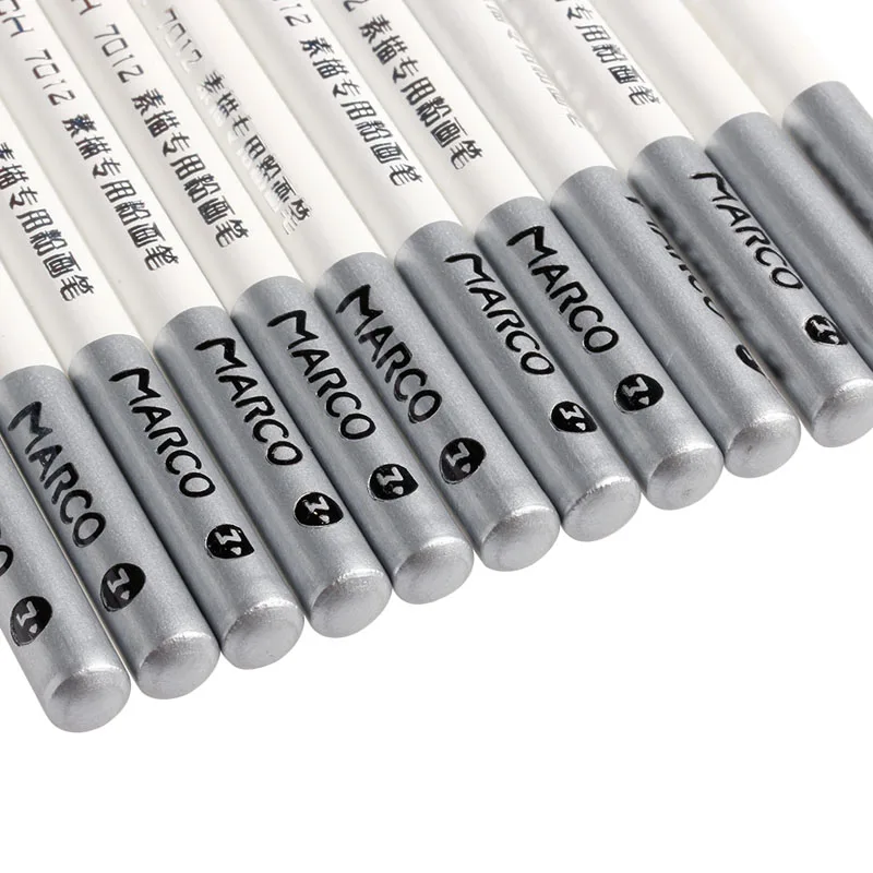57EC 12pcs White Fine Art Drawing Non-toxic Base Pastel Pencils Set for artist Sketch | Канцтовары для офиса и дома