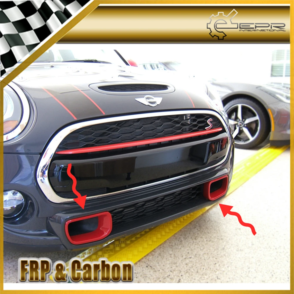 Карбоновая Передняя вентиляционная Накладка для Mini F55 F56 Mini Cooper S 2013+ карбоновый передний бампер воздуховод воздухозаборник комплект для тюнинга F55 F56