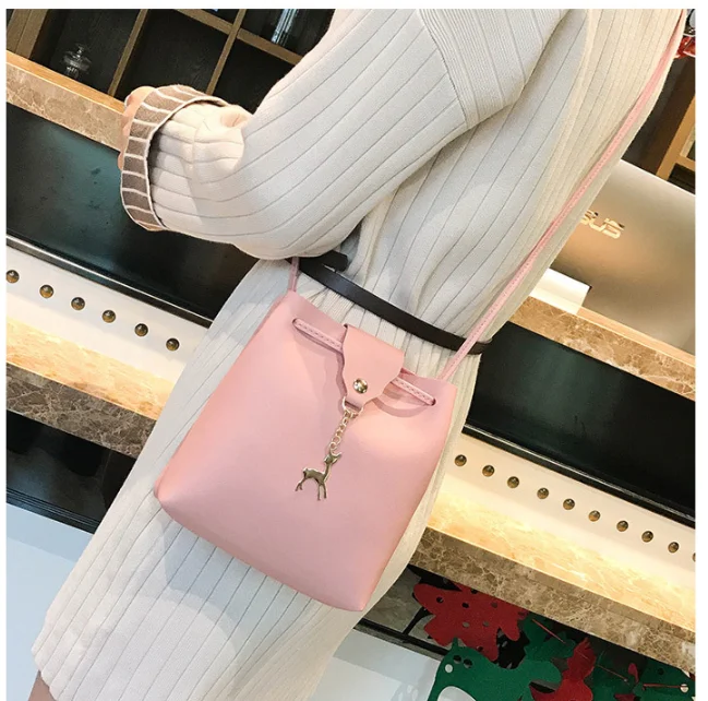 LB01-PINK Новинка, модная женская сумка-мессенджер с клапаном, милая Корейская версия, небольшая квадратная сумка на плечо, трендовая мини сумка - Цвет: LB01-PINK