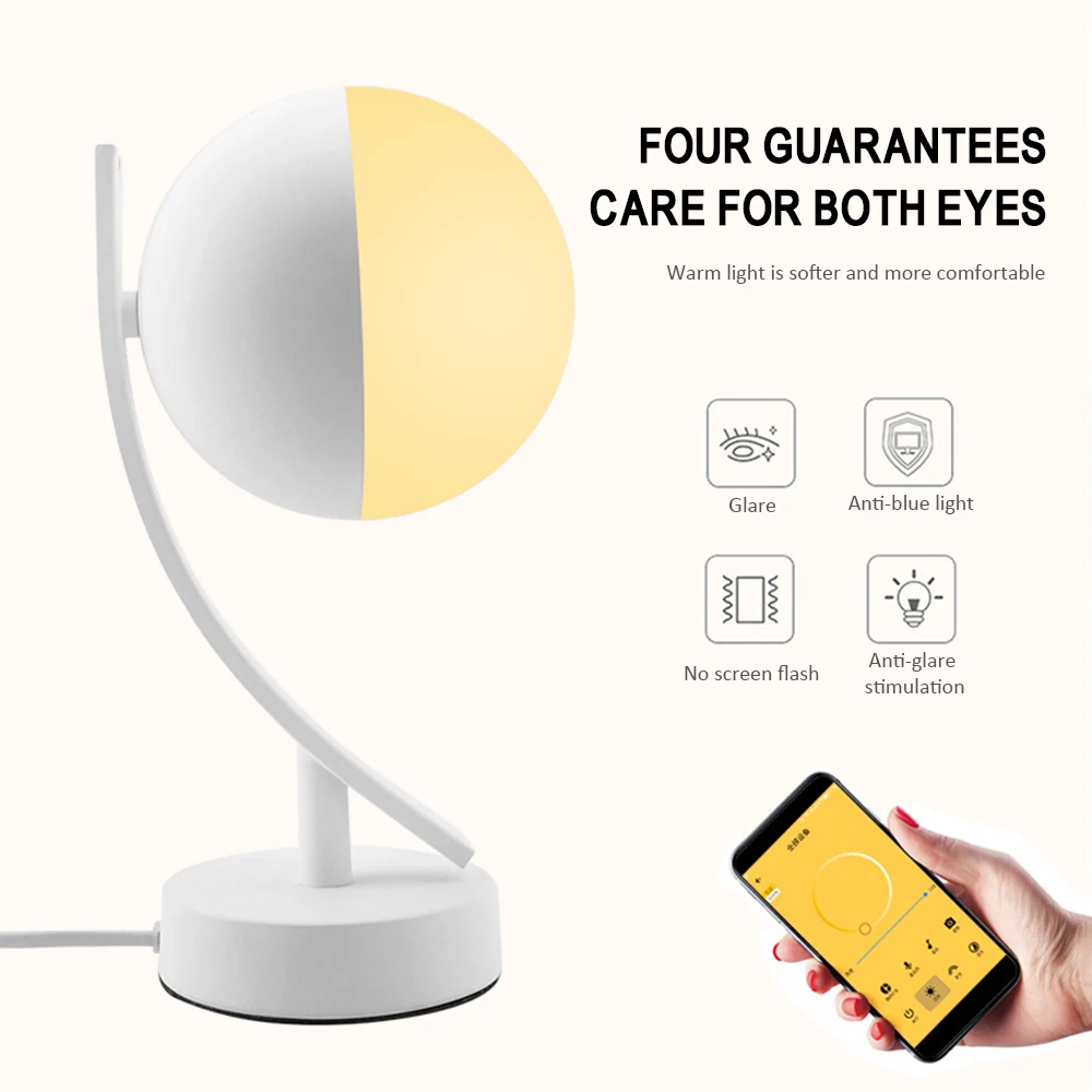 

WiFi Smart Table Lamps Light Bulb Intelligent Colorful LED Lamp Desk 7W RGBW APP Remote Control Works with Alexa Google